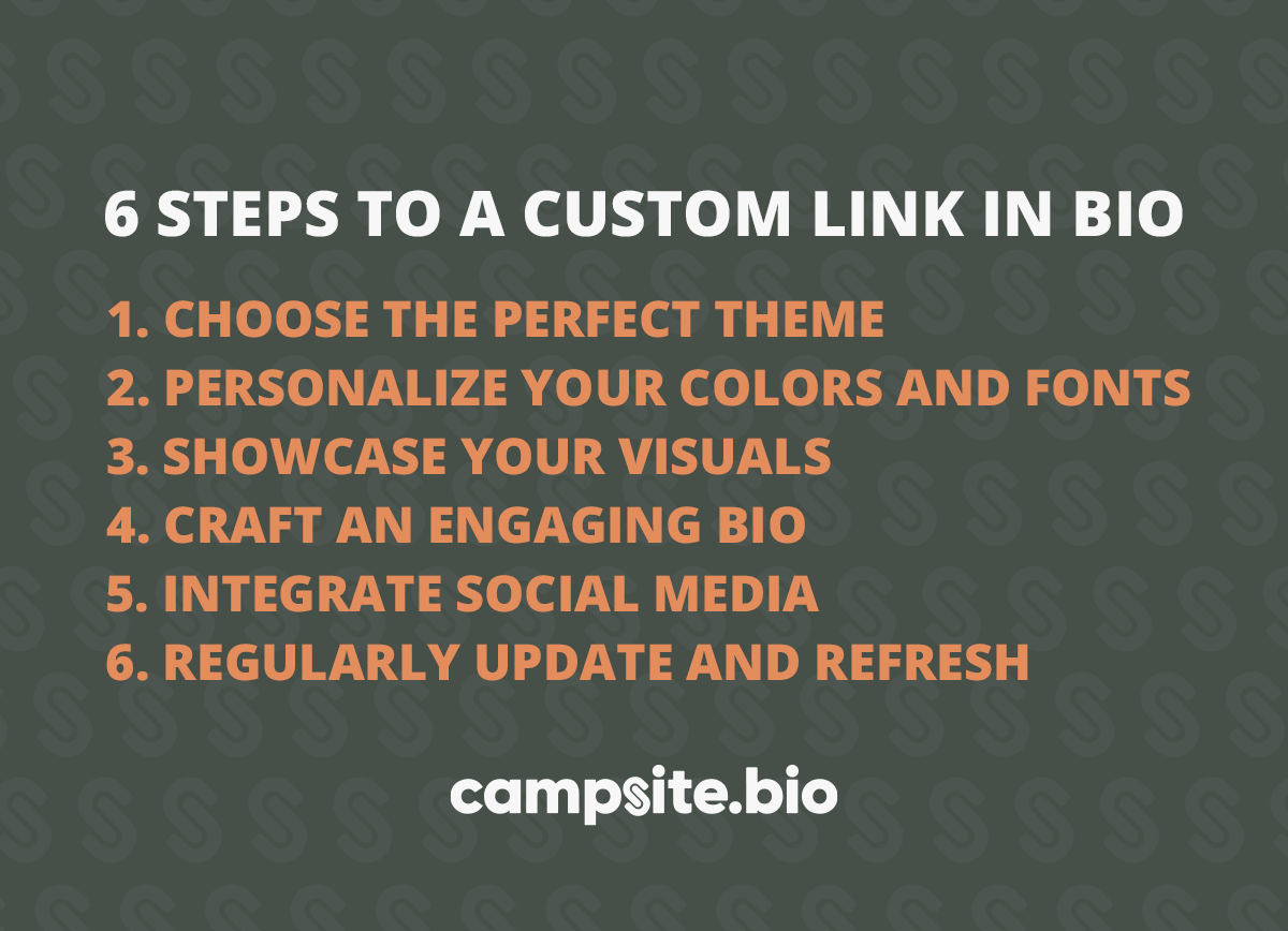 6 steps to a custom link in bio