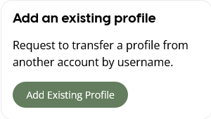 Add existing profile card